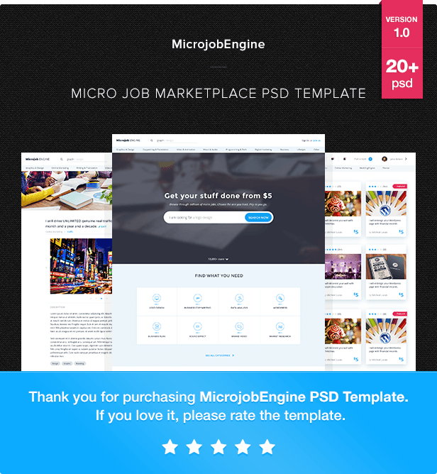 MicrojobEngine - Micro Job Marketplace PSD Template - 5