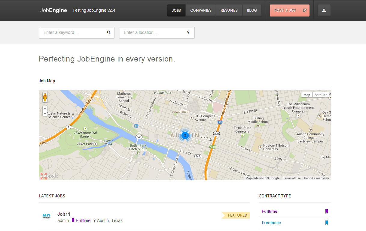 JE Job Map - Job Board Software, WordPress Job Board Theme JobEngine