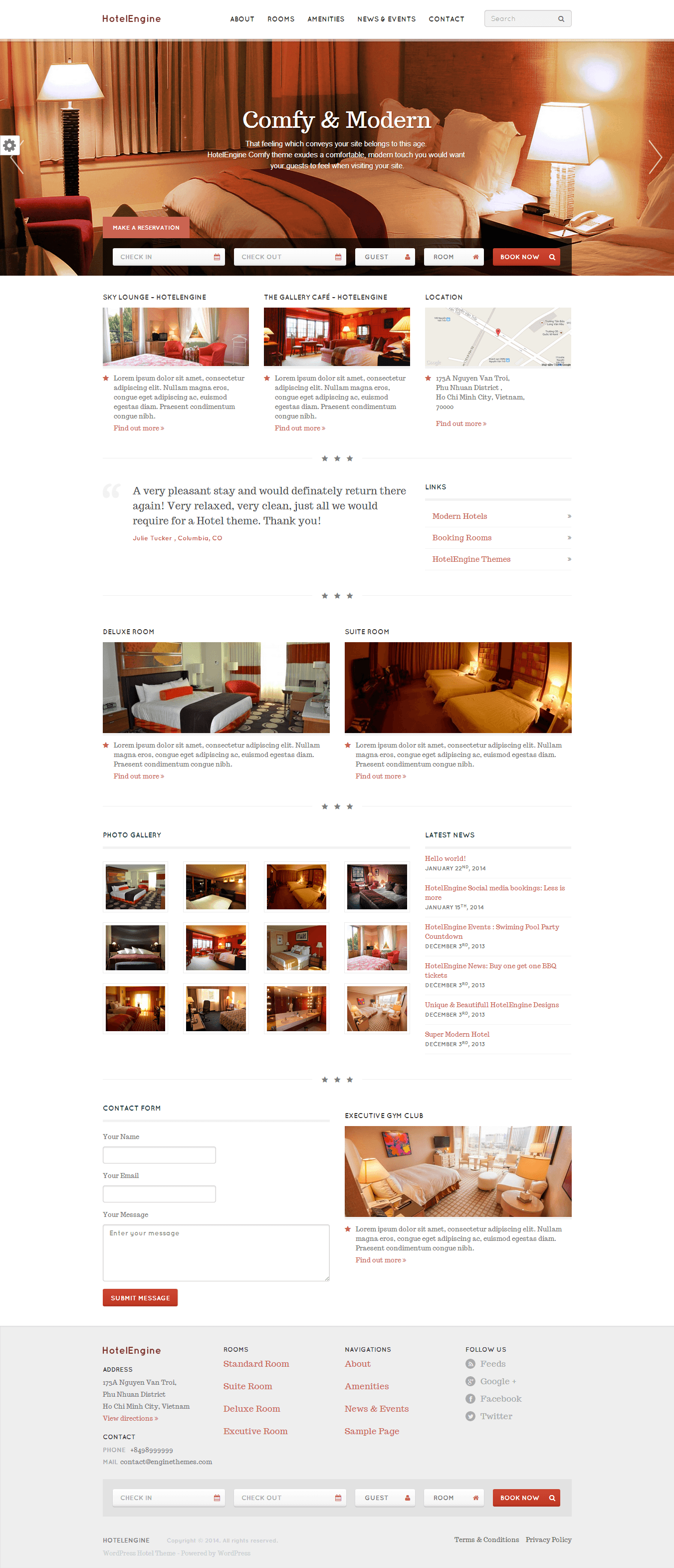 Hotelengine Comfy - Hotel Software, WordPress Hotel Theme